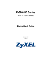 ZyXEL Communications P-660H-D Series Quick Start Manual