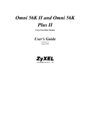 ZyXEL Communications Omni 56K Plus II, User Manual