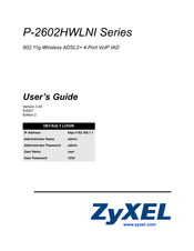 ZyXEL Communications P-2602HWLNI-D7A User Manual