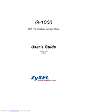 ZyXEL Communications ZYAIR G-1000 User Manual