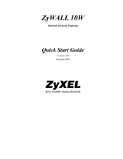ZyXEL Communications ZYWALL 10W - GUIDE D'INSTALLATION Quick Start Manual