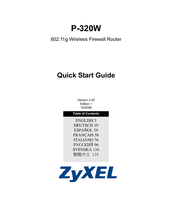 ZyXEL Communications 802.11g Wireless Firewall Router 1-P-320W Quick Start Manual