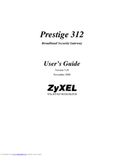 ZyXEL Communications Broadband Security Gateway P-312 User Manual