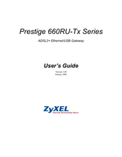 ZyXEL Communications ADSL2+ Ethernet/USB Gateway 660RU-Tx Series User Manual