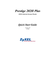 ZyXEL Communications ISDN 202H Plus Quick Start Manual