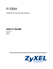 ZyXEL Communications G.SHDSL.bis 4-port Security Gateway P-793H User Manual