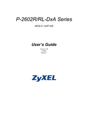 ZyXEL Communications P-2602RL-DxA Series User Manual