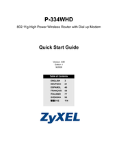 ZyXEL Communications P-334WHD Quick Start Manual