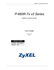 ZyXEL Communications P-660R-Tx v2 Series User Manual