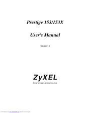 ZyXEL Communications PRESTIGE 153X User Manual