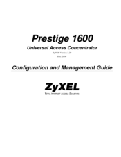 ZyXEL Communications Prestige 1600 Configuration Manual