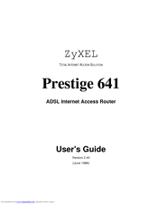 ZyXEL Communications Prestige 641 User Manual