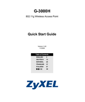 ZyXEL Communications QUICK START GUIDE G-3000H Quick Start Manual