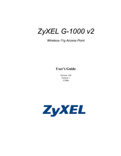ZyXEL Communications Wireless-11g Access Point ZyXEL G-1000 v2 User Manual