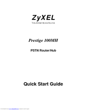ZyXEL Communications P-100 Quick Start Manual