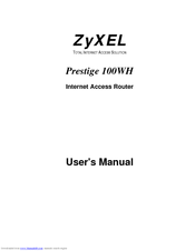 ZyXEL Communications ZyXEL Prestige 100WH User Manual