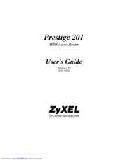 ZyXEL Communications P-201 User Manual