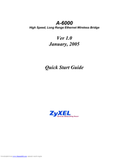 ZyXEL Communications A-6000 Quick Start Manual