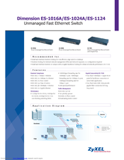 ZyXEL Communications ETHERNET SWITCHES ES-1016 Specifications