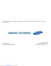 Samsung SGH-L700 User Manual
