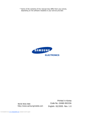 Samsung Anycall SGH-N700 User Manual