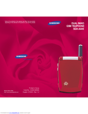 Samsung SGH-A400 User Manual