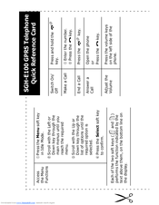 Samsung SGH-E100A Quick Reference Card