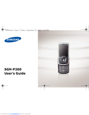 Samsung SGH-P260 User Manual