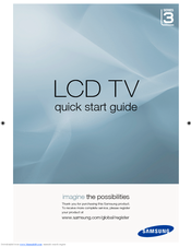 Samsung LE26A346J3D Quick Start Manual