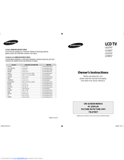 Samsung LE27S73BD Owner's Instructions Manual