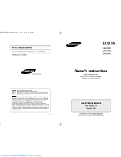 Samsung LW17M2 Owner's Instructions Manual