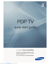 Samsung PS42A416C1D Quick Start Manual