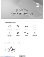 Samsung PS42B450B1W Quick Setup Manual