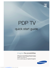 Samsung PS50A476P1D Quick Start Manual