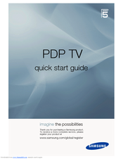 Samsung PS50A557S3F Quick Start Manual