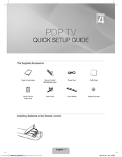 Samsung PS42B430P2W Quick Setup Manual