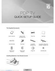 Samsung PS58B680T6W Quick Setup Manual