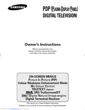 Samsung PS-42D5SD Owner's Instructions Manual