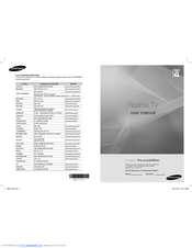 Samsung PS50A476P1C User Manual
