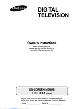 Samsung CW-21Z573B Owner's Instructions Manual