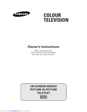 Samsung CW29A108P Owner's Instructions Manual