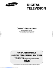 Samsung WS-32Z428D Owner's Instructions Manual