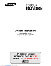 Samsung WS32Z108R Owner's Instructions Manual