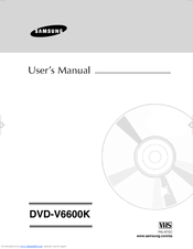 Samsung DVD-V6600K User Manual