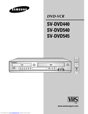 Samsung SV-DVD545 User Manual