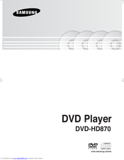 Samsung DVD-HD870C Manual