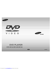 Samsung DVD-M104 User Manual
