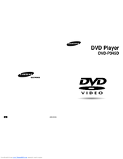 Samsung DVD-P345D User Manual