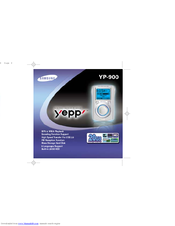 Samsung Yepp YP-900 User Manual