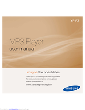 Samsung yePP YP-P3 32GB User Manual